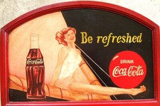 Holzschild Coca Cola H60