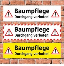 Banner Baumpflege Durchgang verboten Absperrbanner Grünpflege Baumpflegearbeiten