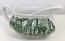 Sauciere Royal Tudor Ware Coaching Taverns Grün English Country Style 16,5x 8 cm