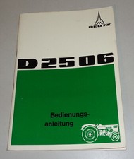 Betriebsanleitung / Handbuch Deutz D 2506 Stand 01/1968