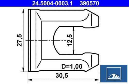 Ate 5004 0003 halter für - 24.5004-0003.1,