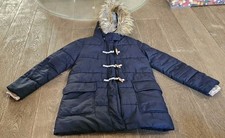 MINI BODEN Winterjacke Dufflecoat Größe 140 8 9 10 Jahre blau Mantel 