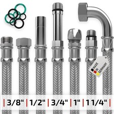 Flexschlauch Panzerschlauch Edelstahl Sanitär WC Armatur Heizung Solar Wasser DE
