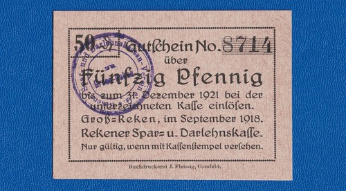 Aus sammlung westfalen notgeld - sammlung,