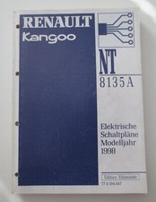 Werkstatthandbuch Renault Kangoo Elektrische Schaltpläne Modelljahr 1998 NT8135A
