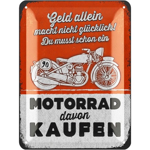 Blechschild retro motorrad - blechschild,