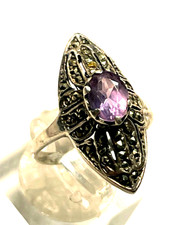 925 Silber Ring mit 1 Amethyst