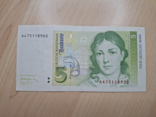 Geldschein deutsche mark - geldschein, 5