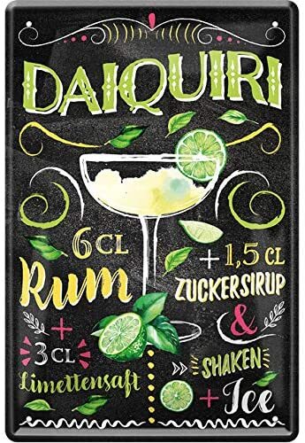 Blechschild cocktail rezept - blechschild,