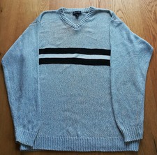 JOHN F:GEE herren pullover  gr.48/50 grau farbe V halsausschnitt 55% baumwolle