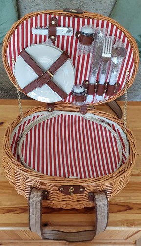 Geflechtes picknickkorb für - picknickkorb, 2