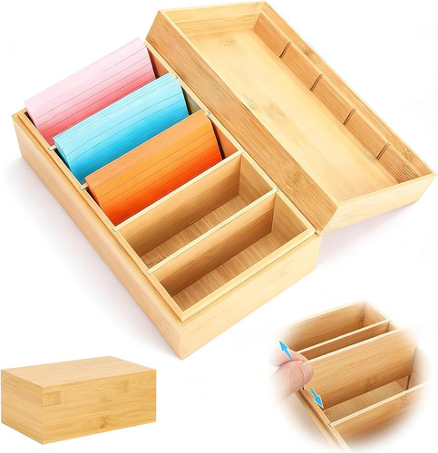 Karteikartenbox holz mit - karteikartenbox,