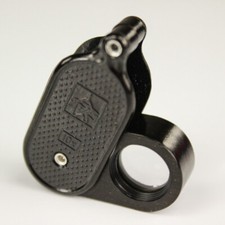 Einschlag Klapp Lupe 10x Linse ZirkelK Bakelit Juwelier Uhrmacher 10fach Loupe