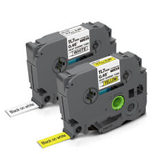 Schrumpf Schriftband Ersatz für Brother (R) HSe-211, 611, 231, 241 Schwarz/Gelb