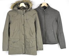 Jack Wolfskin Outdoor Jacke Damen Klein Zwei Stück Isoliert Abnehmbare Kapuze