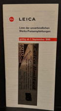 #A0459-Leitz Leica Preisliste