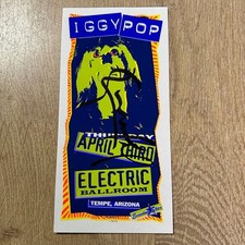 Iggy Pop 1997 SIGNED Handbill Poster Electric Ballroom Tempe Arizona USA