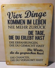 Blechschild/ Spruch/
