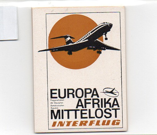 Interflug kofferaufkleber - interflug,
