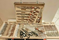 Von Stainer Service Set Koffer Besteck 12 Personen Edelstahl Messer 60 tlg Excalibur