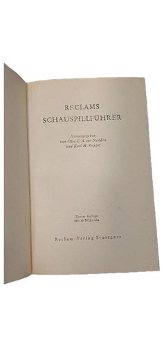 Reclams schauspielführer - reclams,