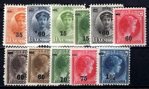 Luxemburg 1929 218 - 1929, 218-220,197-204