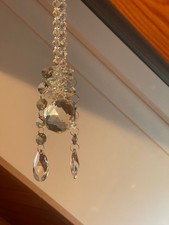 40 mm Kristallkugel mit Kristalltropfen oktogonalen Kristallen 18 Sonnenfänger