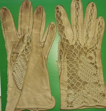 Autohandschuhe Leder original aus den 1960ern, klein