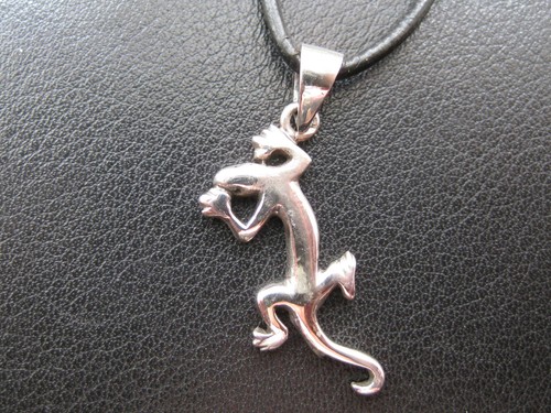 Gecko ketten anhänger - ketten, silber