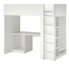 Hochbett 90x200 weiß, IKEA Smadstad inklusive guter Matratze, so gut wie neu!