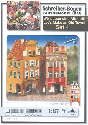 Kartonmodell altstadt set - kartonmodell, altstadt-set