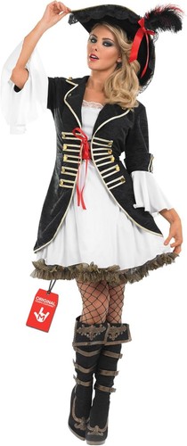 Schwarzes sexy piratin kostüm - schwarzes,