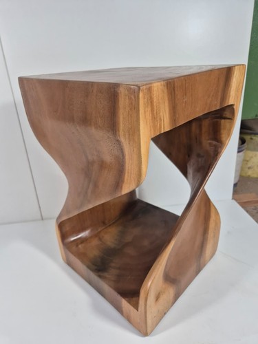 Holzhocker twister gedreht - holzhocker,