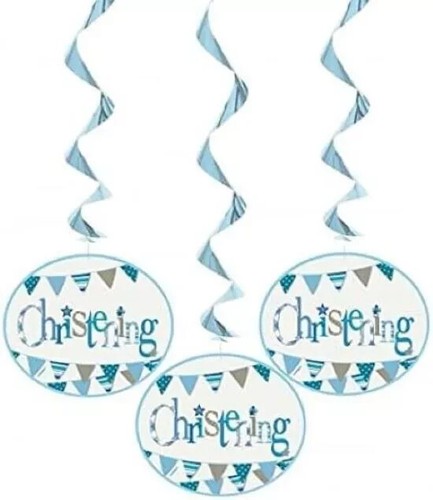 Blaue taufdeko 3er - pack,