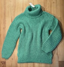 Neu Esprit Damen Wolle Alpaka Mix Grobstrick   Long Rollkragen Pullover Gr. L