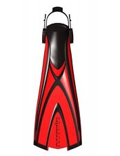 Atomic Aquatics X1 Fin Offen Absatz Alle Größen für Scuba Schnorcheln Rot