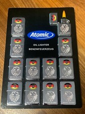 Deutschland  12 x Marken Benzinfeuerzeug Adler ( ) Doming Sticker + Gravur