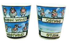 2er Set Eierbecher Schafe Windrichtung Hösti Maritim Porzellan Schaf Wind