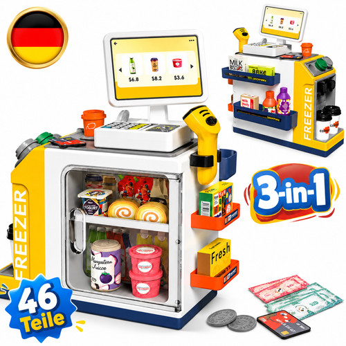 Kinderkasse mit scanner und - kinderkasse,