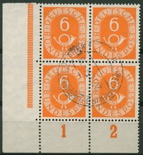 Bund 1951 Posthorn Bogenmarken