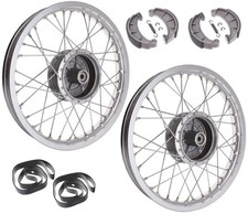 2X Alufelge Felge Mat Speichenrad Bremsbacken Simson S51 S50 1,6x16 Rad Schwalbe