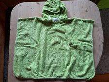 Baby Badeponcho mit Kapuze Handtuch Umhang grün schwimmen Junge Mädchen