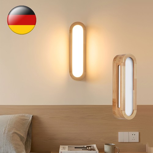 Led wandleuchte holz 12w - led,