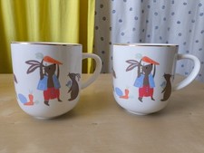 2x Jumbobecher Tasse Porzellan Glanzgolddekor OSTERN Tchibo Jumbotasse TCM 