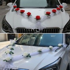 Auto Schmuck Braut Paar Rose Deko Dekoration Autoschmuck Hochzeit