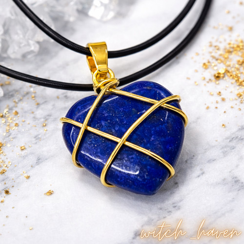 Lapislazuli herz halskette mit - lapislazuli,