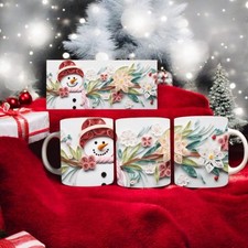 Frohe  Weihnachten Schneemann Fest Mug Advent Punsch Tasse Geschenk Kaffeetasse 