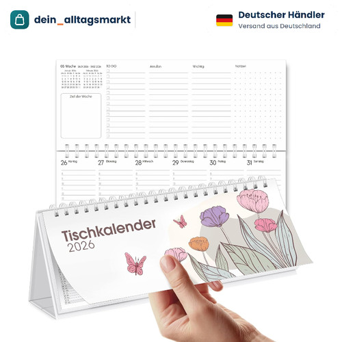 Tischkalender 2026 quer - 2026,