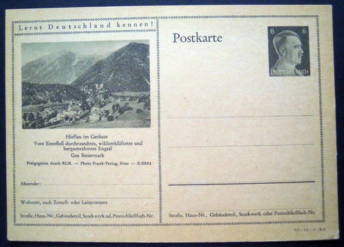 Reich bild ganzsache - -,