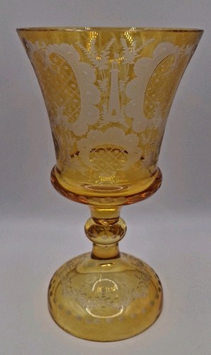 Biedermeier glas pokal 1850 - biedermeier,